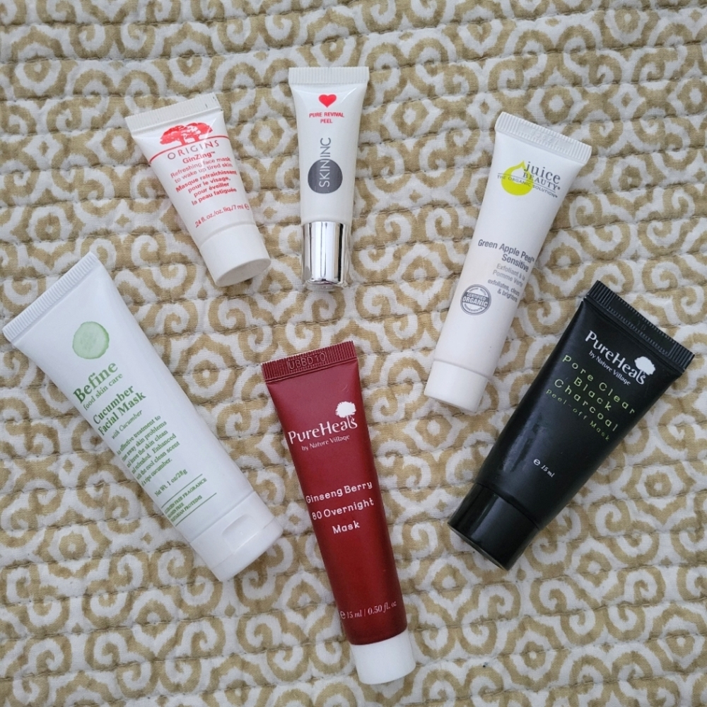 Face Mask Treatment Travel Size/Deluxe Trial Size 6 Piece Set High End All NWT